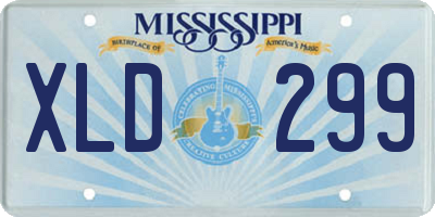 MS license plate XLD299