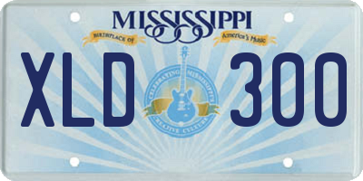 MS license plate XLD300