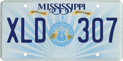 MS license plate XLD307