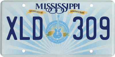 MS license plate XLD309