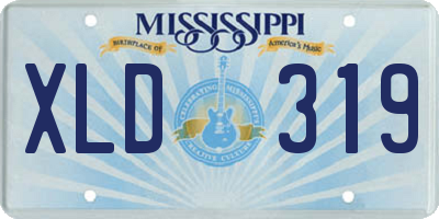 MS license plate XLD319