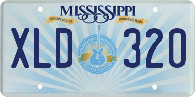 MS license plate XLD320
