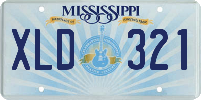 MS license plate XLD321