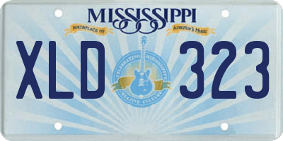 MS license plate XLD323