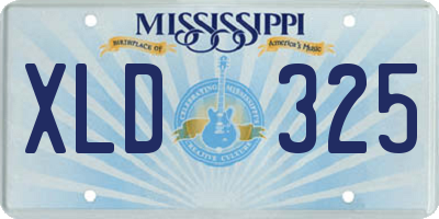 MS license plate XLD325