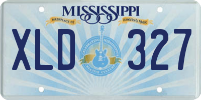 MS license plate XLD327