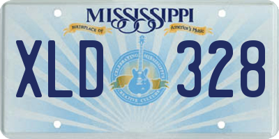 MS license plate XLD328