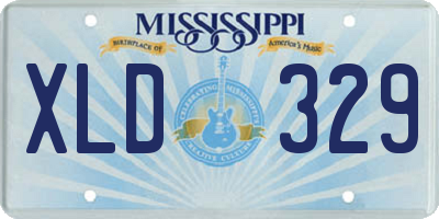MS license plate XLD329