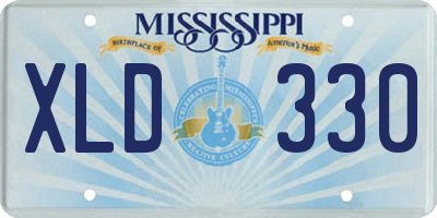 MS license plate XLD330