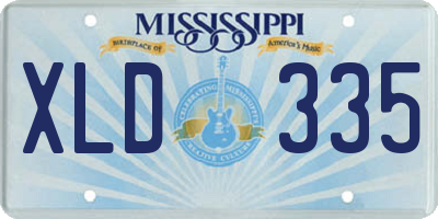 MS license plate XLD335