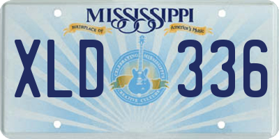 MS license plate XLD336