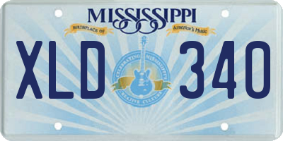 MS license plate XLD340