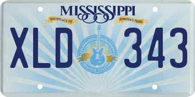 MS license plate XLD343