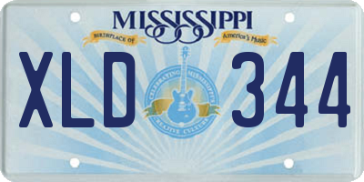 MS license plate XLD344