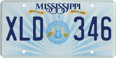 MS license plate XLD346