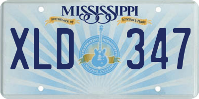 MS license plate XLD347