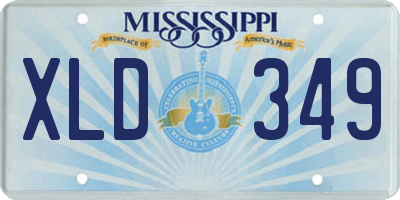 MS license plate XLD349