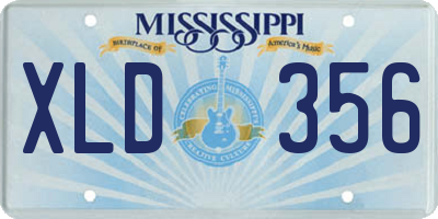 MS license plate XLD356
