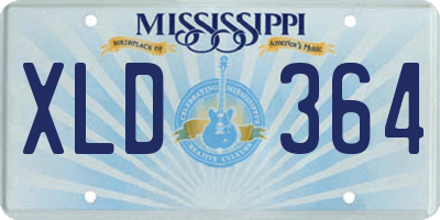MS license plate XLD364