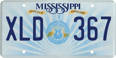 MS license plate XLD367