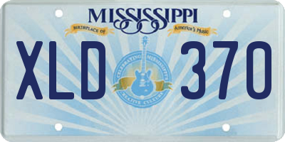 MS license plate XLD370
