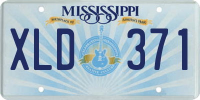 MS license plate XLD371