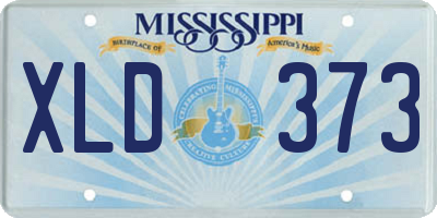 MS license plate XLD373