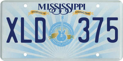 MS license plate XLD375