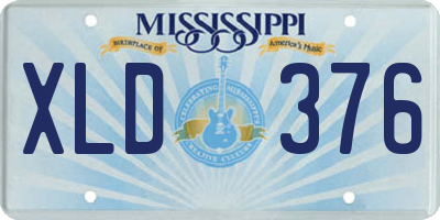 MS license plate XLD376