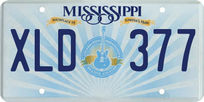 MS license plate XLD377