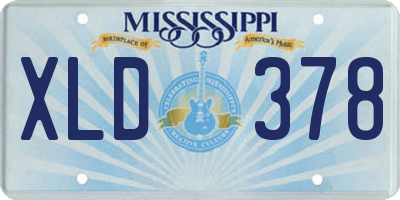MS license plate XLD378