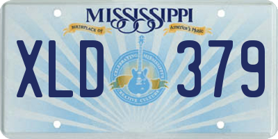 MS license plate XLD379