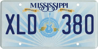 MS license plate XLD380