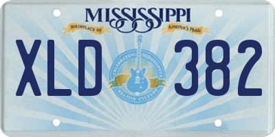 MS license plate XLD382