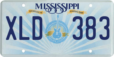 MS license plate XLD383