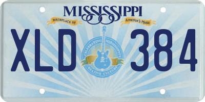 MS license plate XLD384