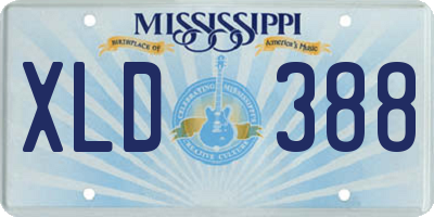 MS license plate XLD388