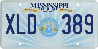 MS license plate XLD389