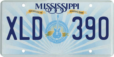 MS license plate XLD390