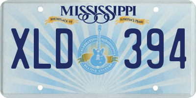 MS license plate XLD394