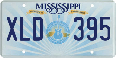 MS license plate XLD395