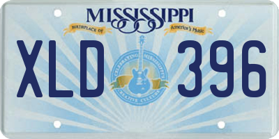MS license plate XLD396