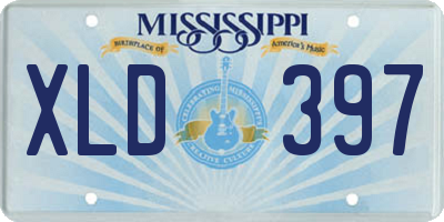MS license plate XLD397