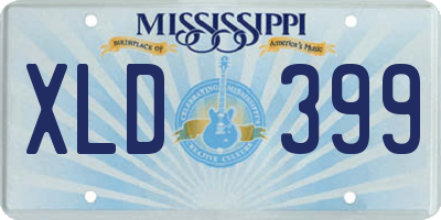 MS license plate XLD399