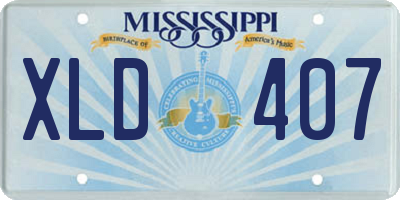 MS license plate XLD407