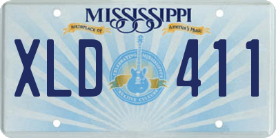 MS license plate XLD411