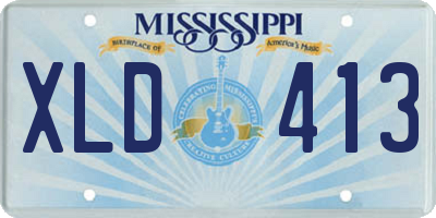 MS license plate XLD413