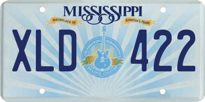 MS license plate XLD422