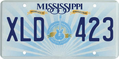 MS license plate XLD423