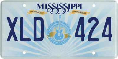 MS license plate XLD424